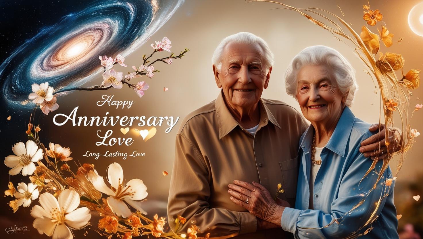 Couple celebrating anniversary