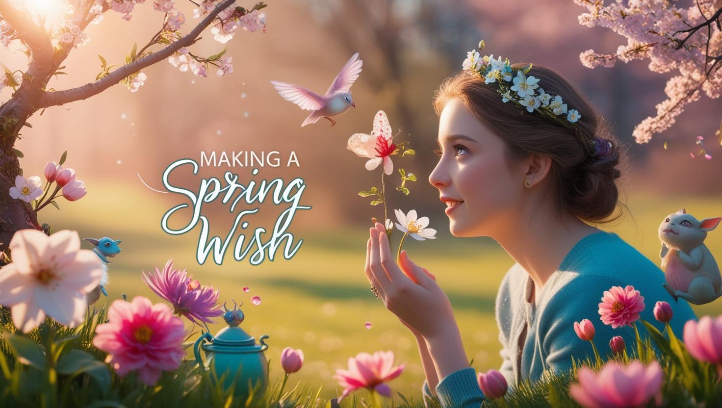 Spring flowers and wishes