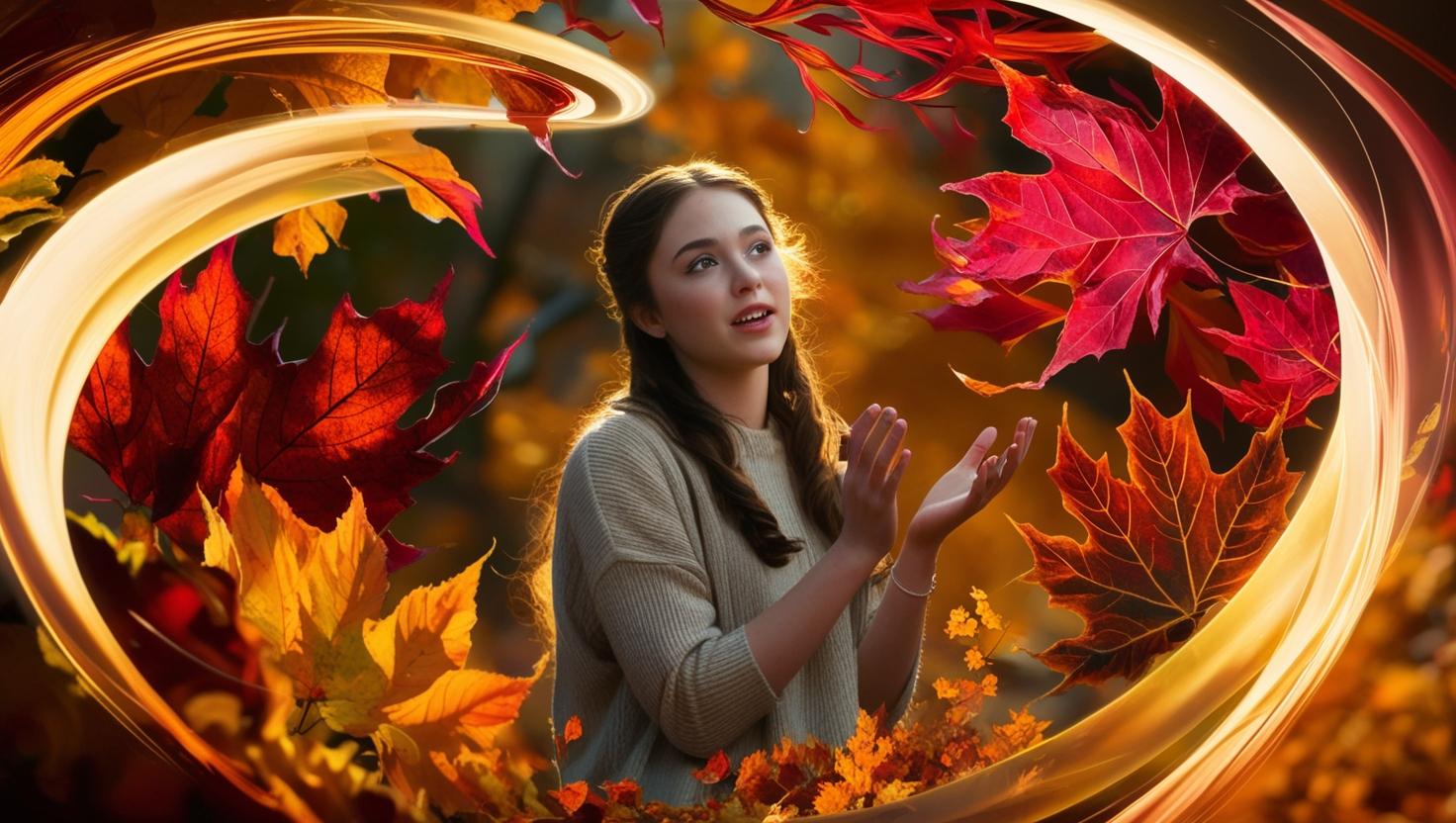 Autumn leaves and wishes