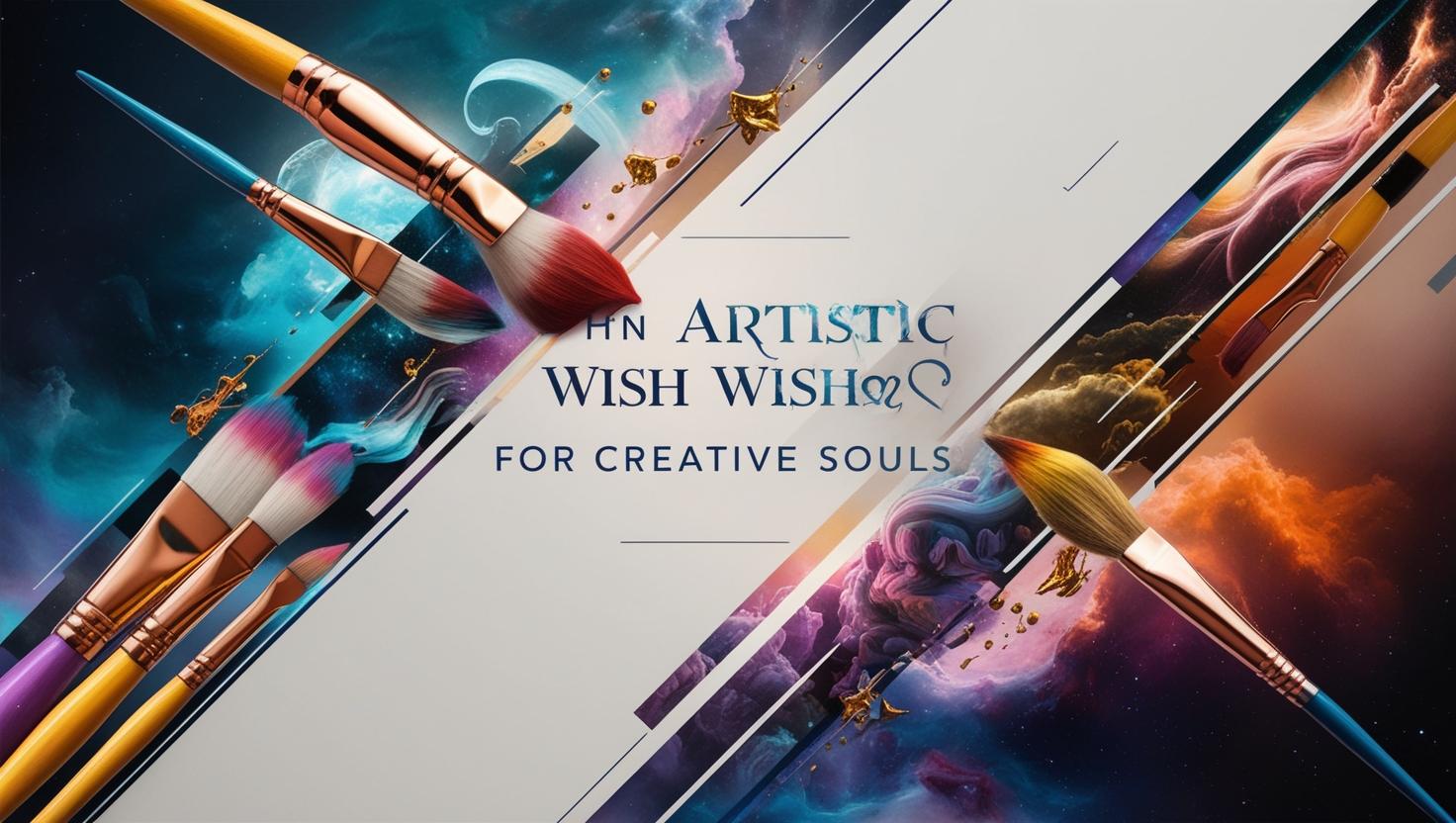 Artistic wish messages illustration